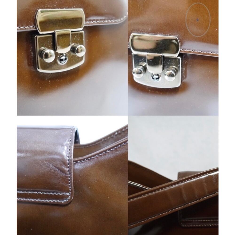Versace Leather Shoulder Bag in Dark Brown with COA - Picture 3 of 8